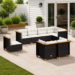 Reliable 8 Piece Garden Sofa Set for Outdoor Enjoyment
