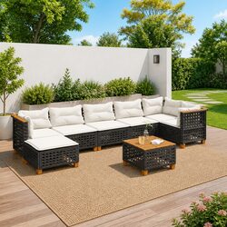 Comfortable 8-Piece Patio Sofa Set with Easy Maintenance