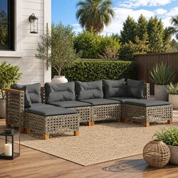 6-Piece Garden Sofa Set for Comfort and Practicality