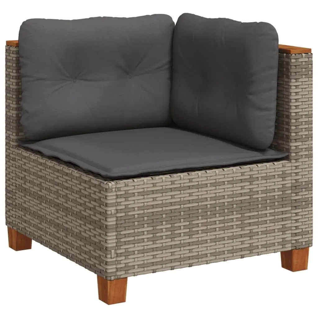 Garden Sofa Set 8 Piece Outdoor Furniture Grey Rattan Cushions Patio Seating