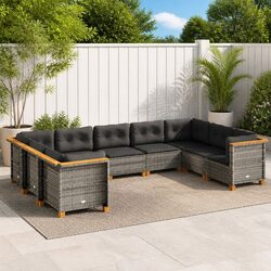 Affordable Comfort with 9 Piece Garden Sofa Set for Outdoors