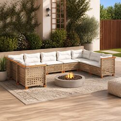 Comfortable and Practical 9 Piece Outdoor Sofa Set