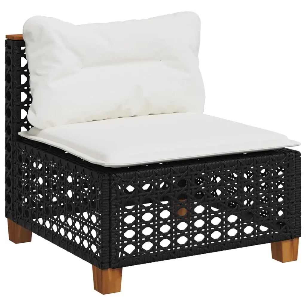 Outdoor Garden Sofa Set 9 Piece Patio Furniture with Cushions Black
