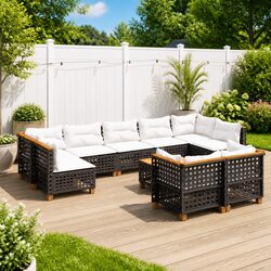 Comfortable and Practical 10-Piece Outdoor Sofa Set