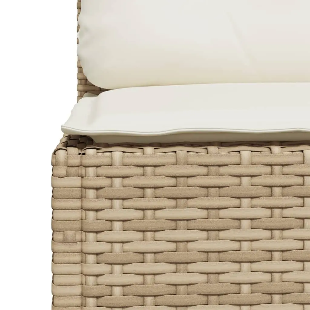 Garden Sofa Set 10 Piece Outdoor Seating Modular Beige with Cushions