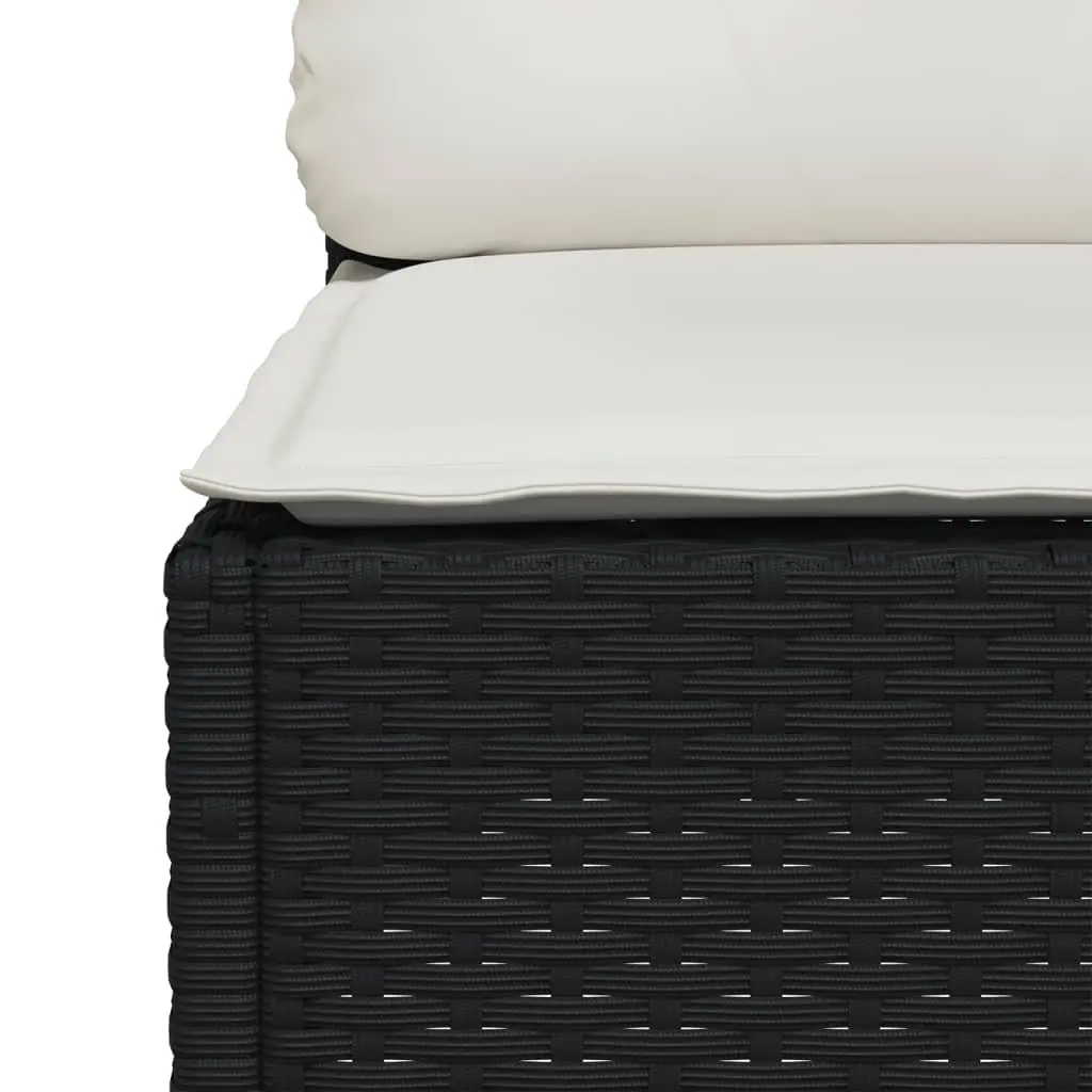 10 Piece Black Garden Sofa Set