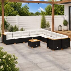 Comfort Meets Style in Our Black Garden Sofa Set