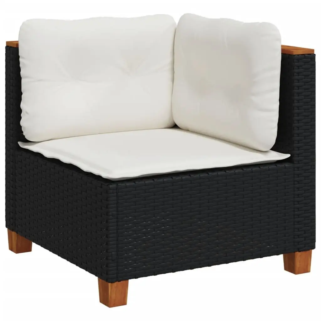 Garden Sofa Set 11 Piece Outdoor Furniture Cushioned Seating Black