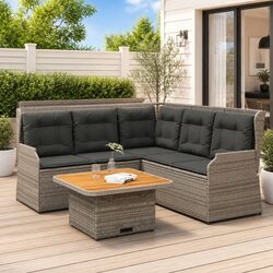 Comfortable 4 Piece Garden Lounge Set, Great Value