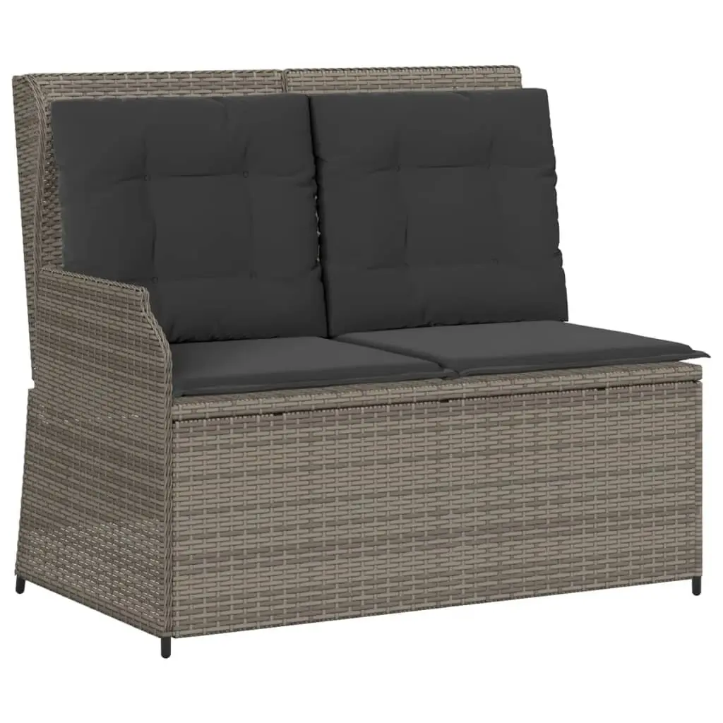 Garden Lounge Set 5 Piece Outdoor Furniture Grey Poly Rattan Patio Seating