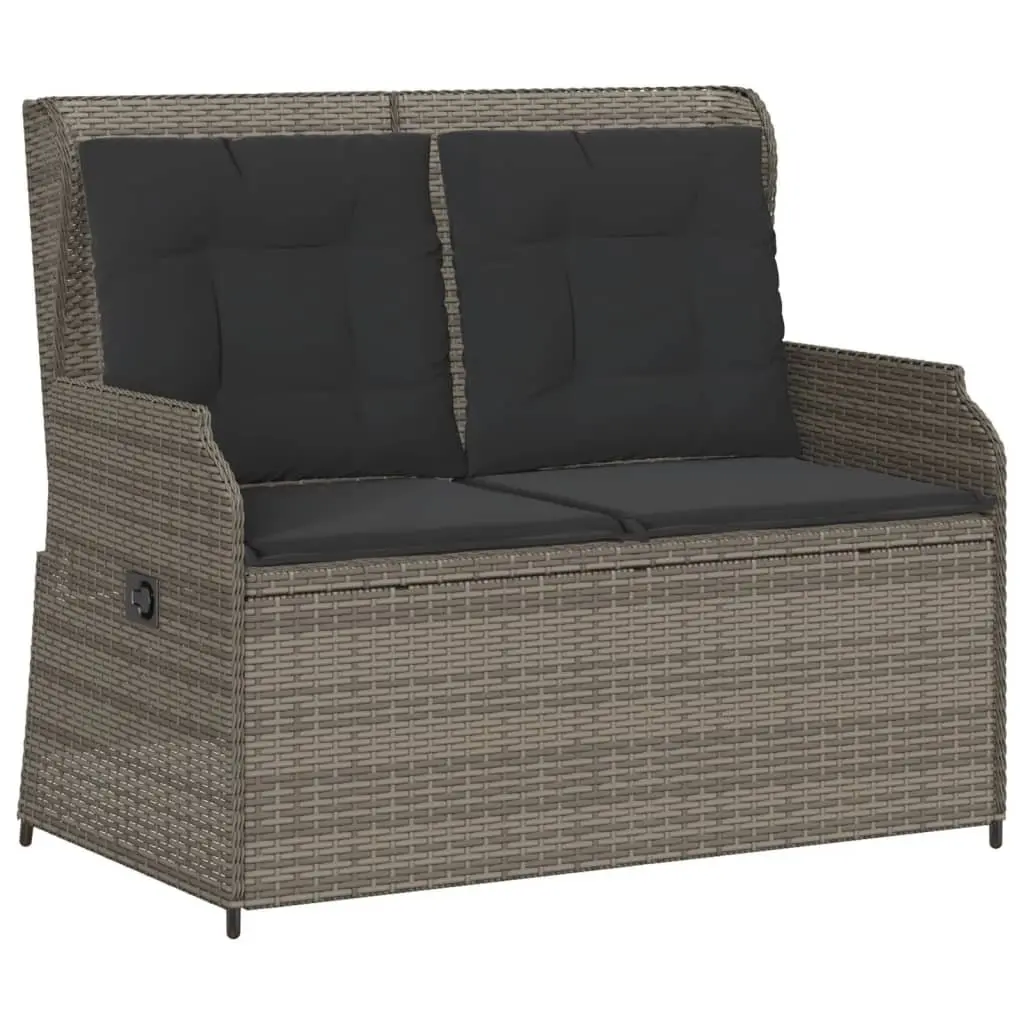 Garden Lounge Set 3 Piece Outdoor Furniture Grey Poly Rattan Patio Seating