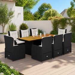 Comfortable and Affordable 9 Piece Outdoor Dining Set