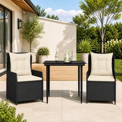 Reliable 3-Piece Outdoor Dining Set with Cushions