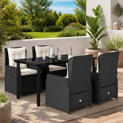 Comfortable and Stylish Black Garden Dining Set for Value