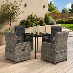 Warm and Inviting 5 Piece Outdoor Dining Set for Relaxing