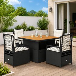 Reliable 5 Piece Outdoor Dining Set with Comfort in Mind