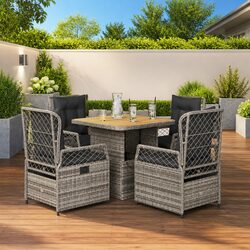 Comfortable 5-Piece Garden Dining Set with Cushions