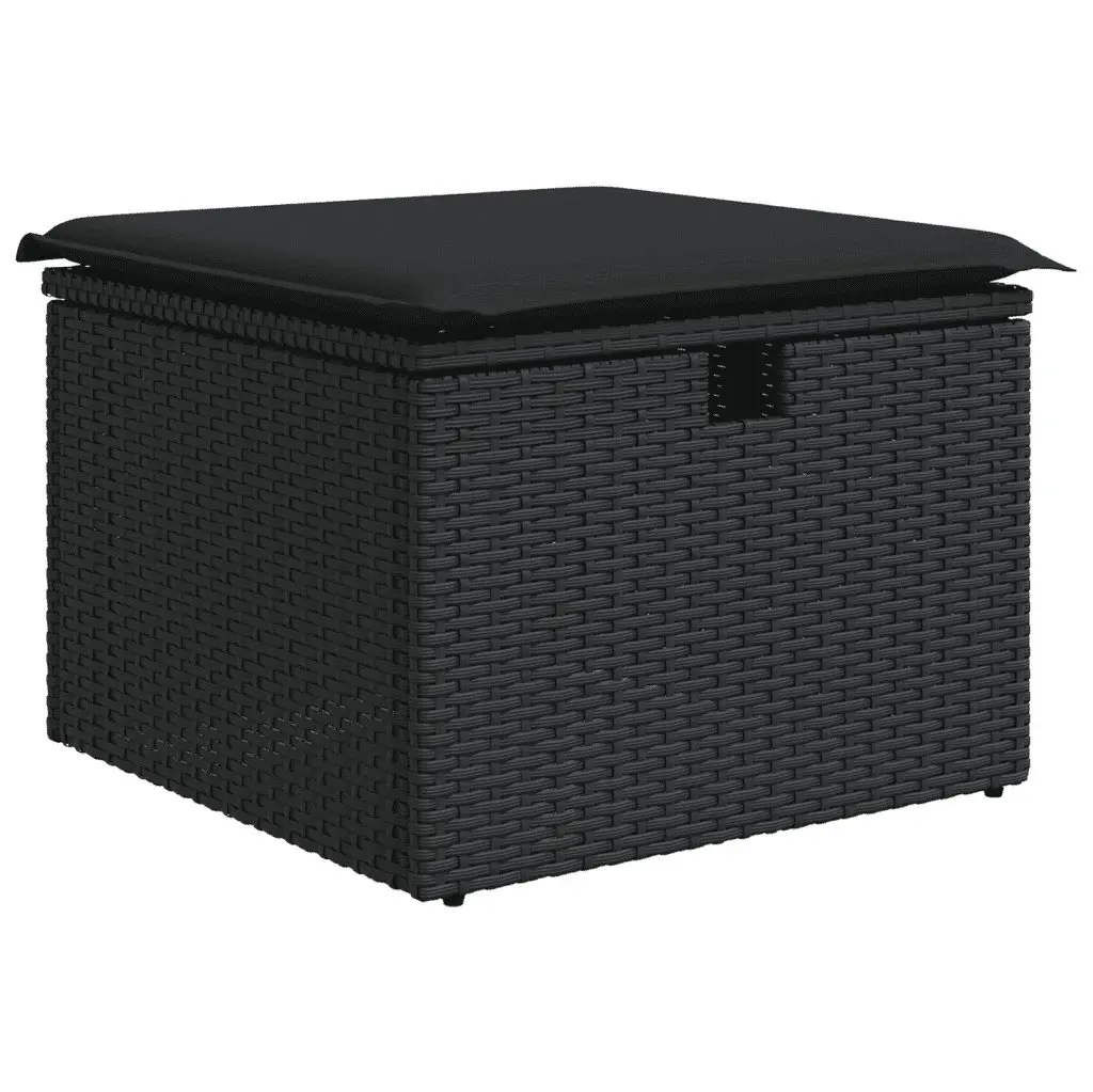 4-Piece Black Patio Sofa Set for Comfort