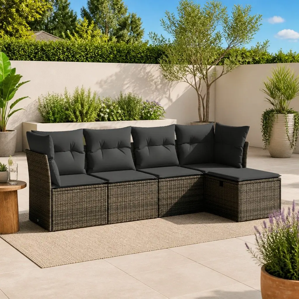 5-Piece Garden Sofa Set for Outdoor Comfort