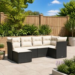 Comfort and Value with 6-Piece Black Outdoor Sofa Set