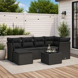 Comfortable 7 Piece Garden Sofa Set with Practical Features