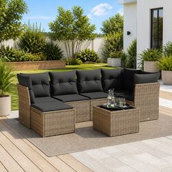 Comfort and Value with a 7 Piece Modular Garden Sofa Set
