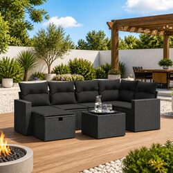 Comfort Meets Value: 7 Piece Garden Sofa Set