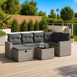 Quality Grey 7-Piece Sofa Set for Outdoor Enjoyment