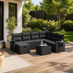 Comfortable 8 Piece Outdoor Sofa Set with Easy Care