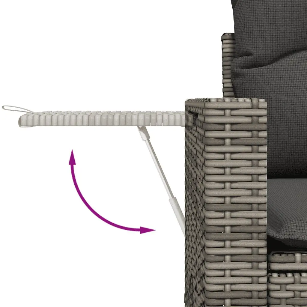 Garden Sofa Set 8 Piece Grey Outdoor Furniture Patio Lounge Sectional