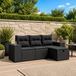 Comfortable and Affordable 4-Piece Garden Sofa Set