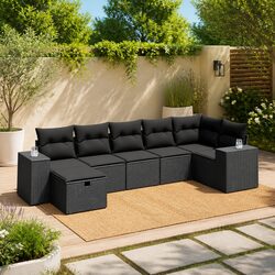Comfortable 7 Piece Garden Sofa Set for Outdoor Enjoyment