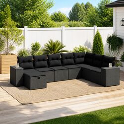 Comfortable 8-Piece Garden Sofa Set with Durable Design