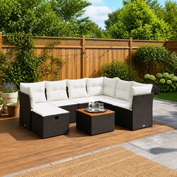 Comfortable 8-Piece Garden Sofa Set for Outdoor Living