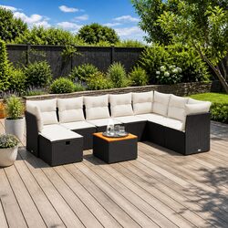 Comfortable and Value-Oriented 9 Piece Garden Sofa Set