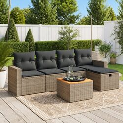 Comfort and Value: 6 Piece Grey Garden Sofa Set