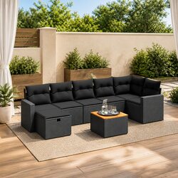 Reliable 8 Piece Garden Sofa Set with Removable Covers