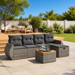 Durable 6 Piece Garden Sofa Set: Comfort and Value Combined