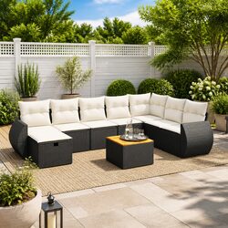 Comfortable and Practical 9 Piece Garden Sofa Set