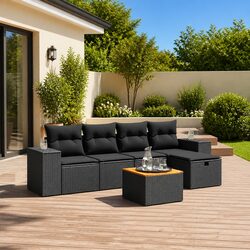 Comfort Meets Value: 6-Piece Garden Sofa Set