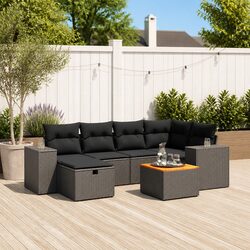 Practical and Cozy 7 Piece Garden Sofa Set
