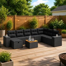 Reassuring Comfort with 9 Piece Garden Sofa Set