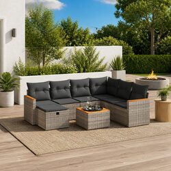 Comfort and Quality in This 8-Piece Garden Sofa Set