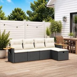 Comfortable 5-Piece Garden Sofa Set with Cushions