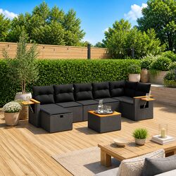Value-Driven 8-Piece Garden Sofa Set with Cushions