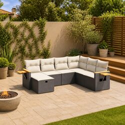Comfortable 7 Piece Garden Sofa Set for Outdoor Enjoyment
