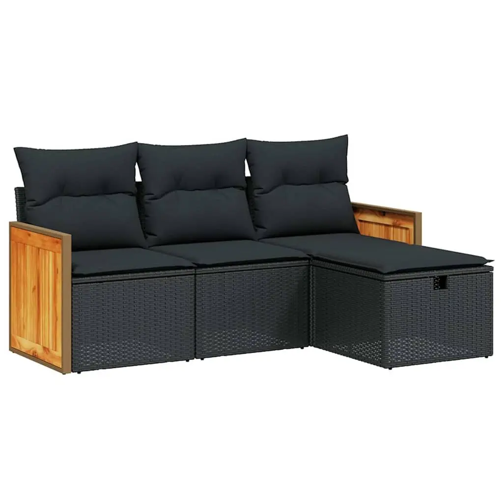 4 Piece Outdoor Sofa Set with Cushions