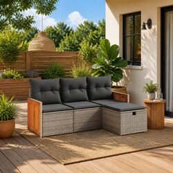Reliable 4 Piece Garden Sofa Set for Comfort and Style