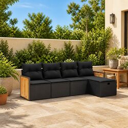 Comfortable 5 Piece Outdoor Garden Sofa Set with Value