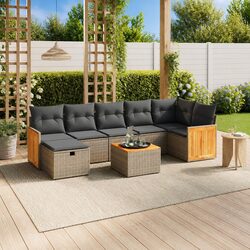Comfortable 8 Piece Grey Sofa Set for Your Outdoors